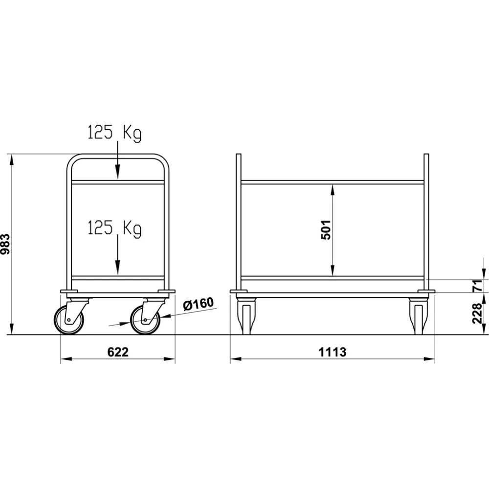 CHARIOT DE SERVICE DRAGONE RINF