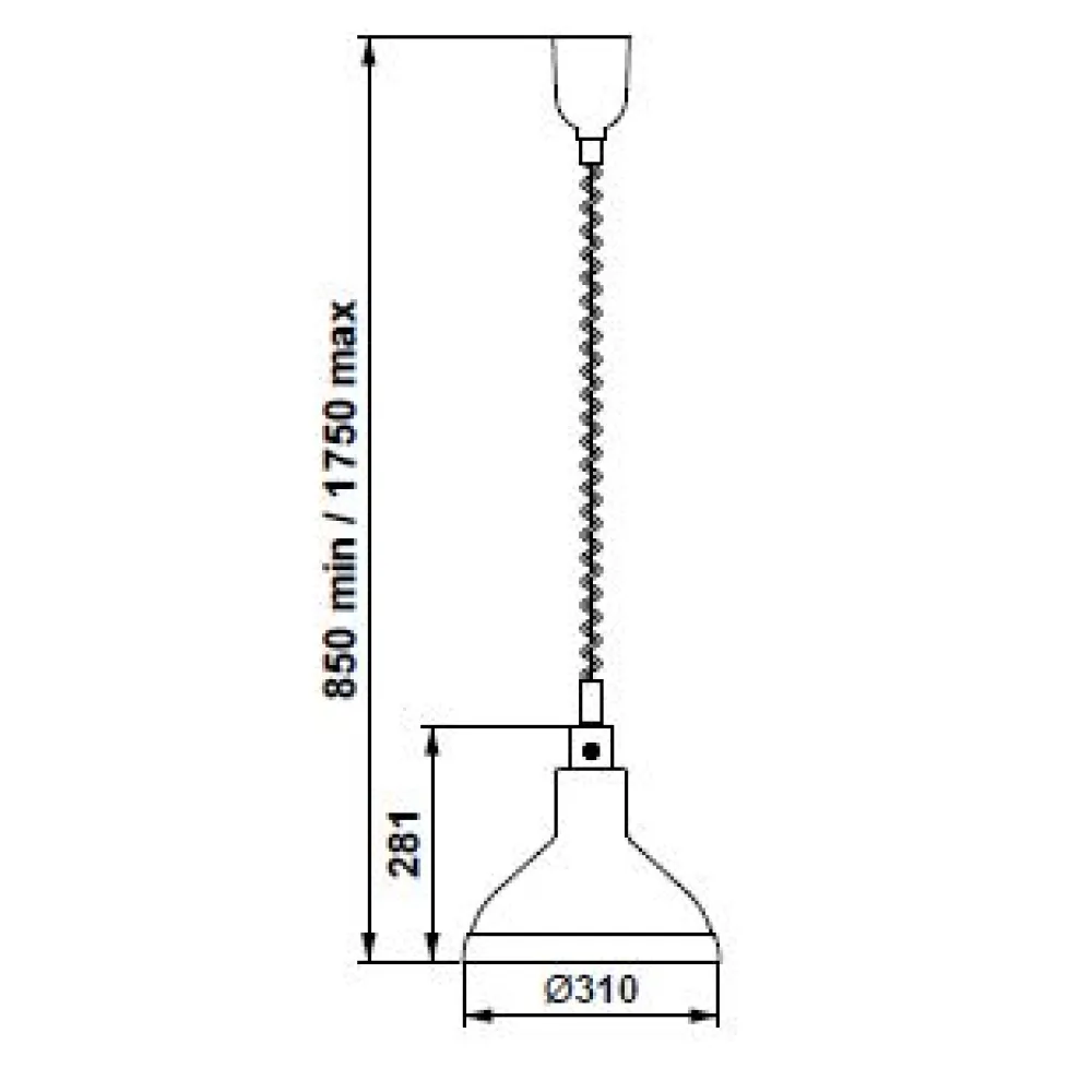 LAMPE CHAUFFANTE INFRAROUGE SUSPENDU HELIOS AIR P3