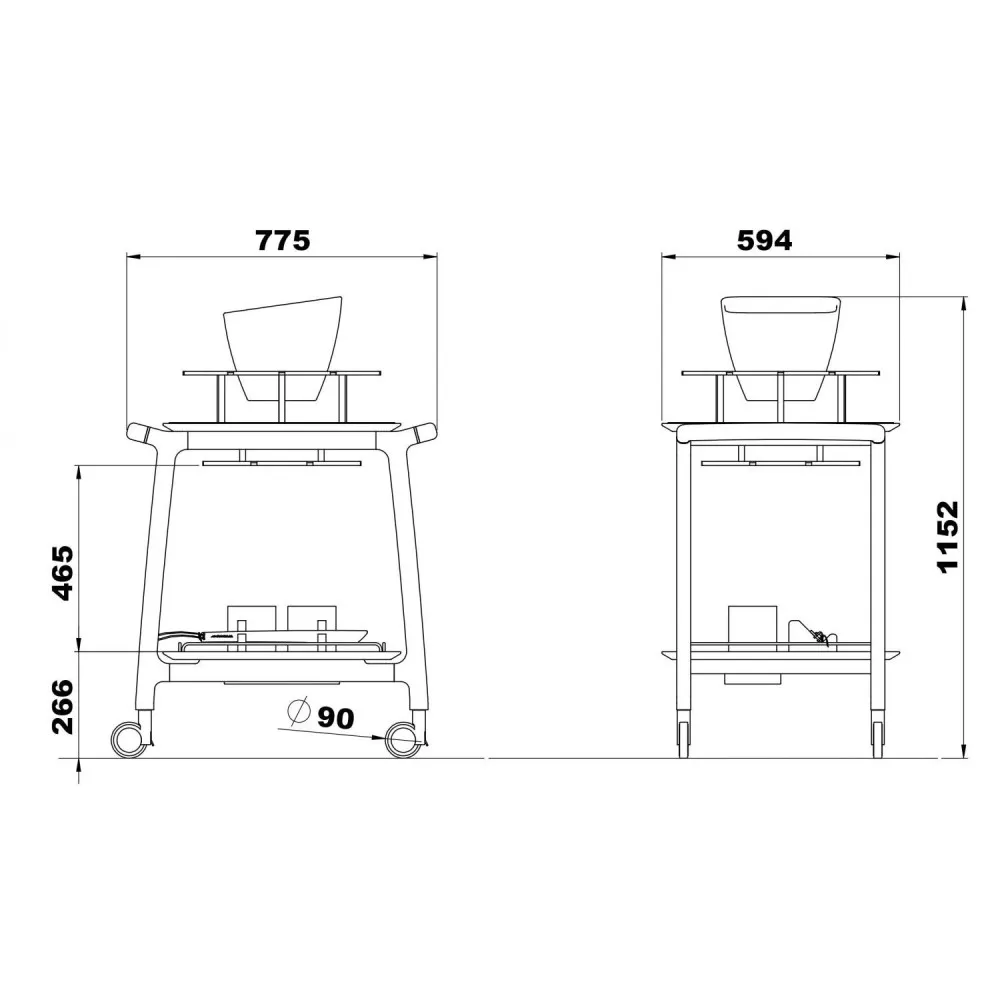 CHARIOT À CHAMPAGNE ARIANNA BOLLE