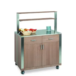 MODULE NEUTRE AVEC ÉTAGÈRES SUPÉRIEURES, PORTES ET TIROIRS ATHENA SAL 2 AL