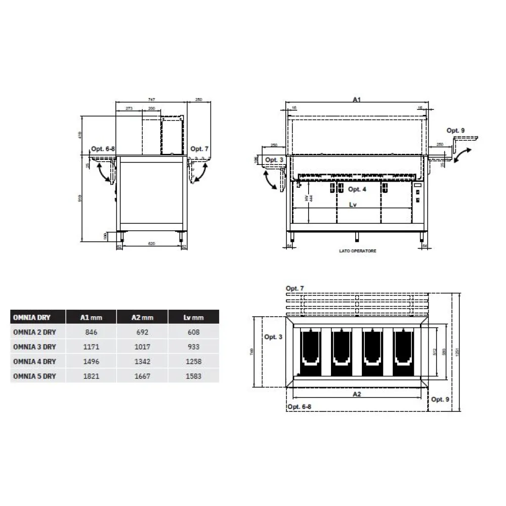 BUFFET CHAUFFANT A CHALEUR SECHE OMNIA 5 DRY