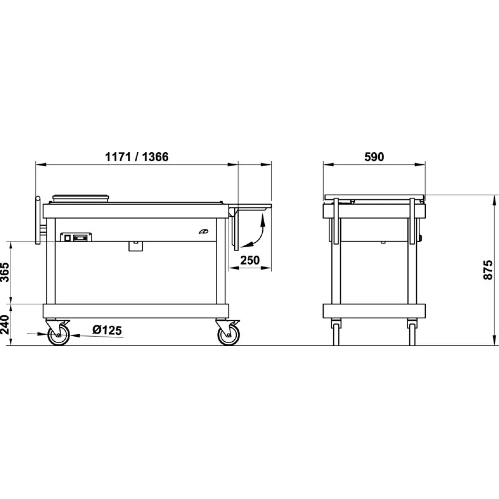 CHARIOT BAIN MARIE ARTEMIDE BM P