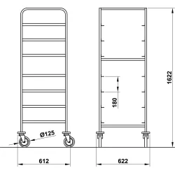 CHARIOT POUR PANIERS VEGA 50X50