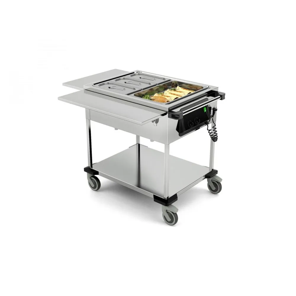 CHARIOT BAIN-MARIE EN ACIER INOXYDABLE COMPASS 2 SEP