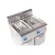 Friteuse gaz avec zone froide 2x13 L