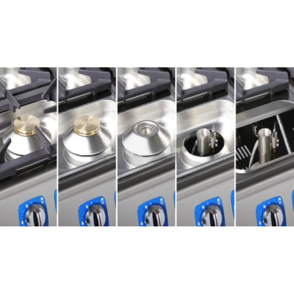 Cuisinière à gaz avec four électrique 22,6 KW