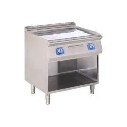 Fry top électrique chromé sur fond ouvert 8,1 kW