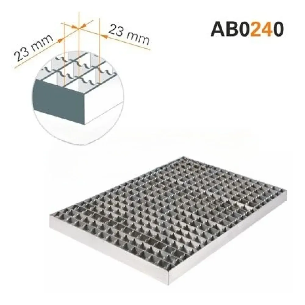 Grille en maille antidérapante 300 x 258 mm , maille 23×23