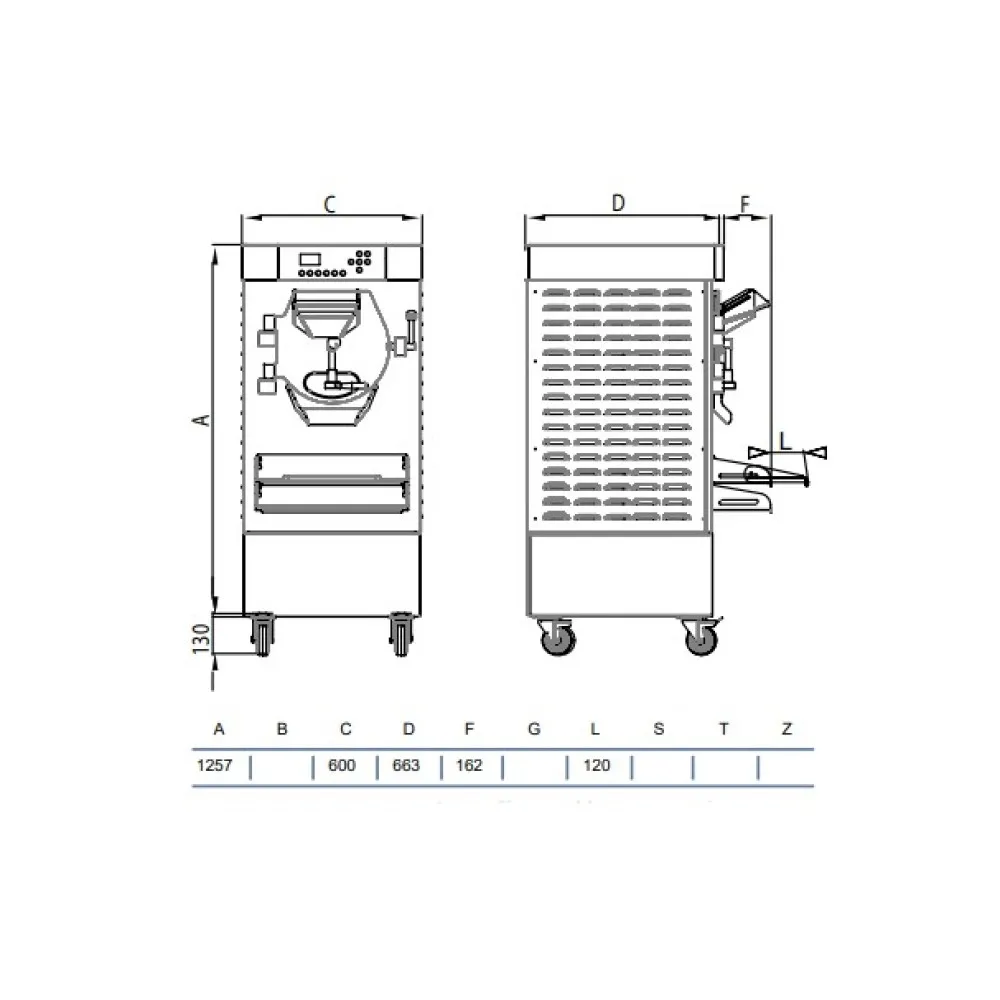Digital batch freezer HSX800