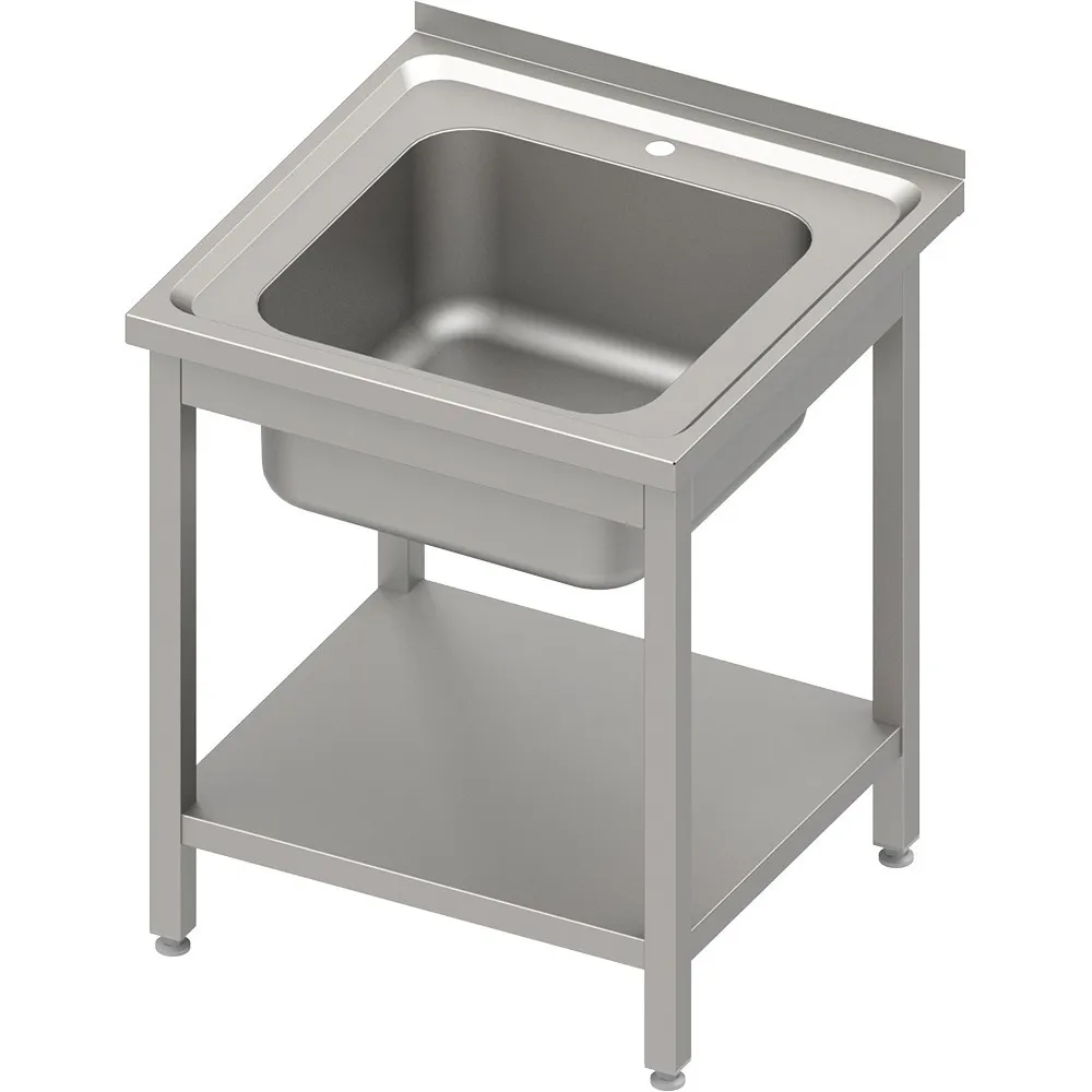 Easy assembly table with sink and shelf 700