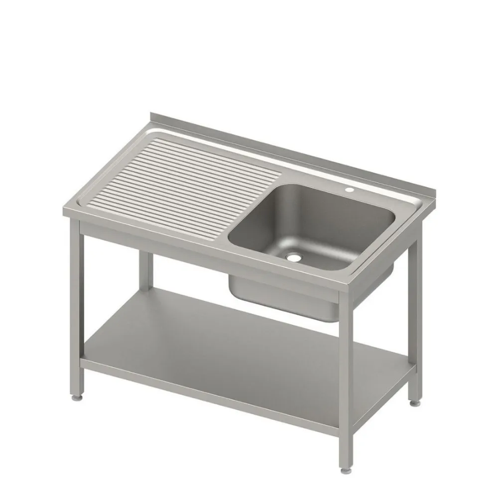 Easy assembly table with sink and shelf 1400