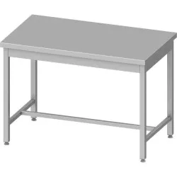Stainless steel central table without shelf 600