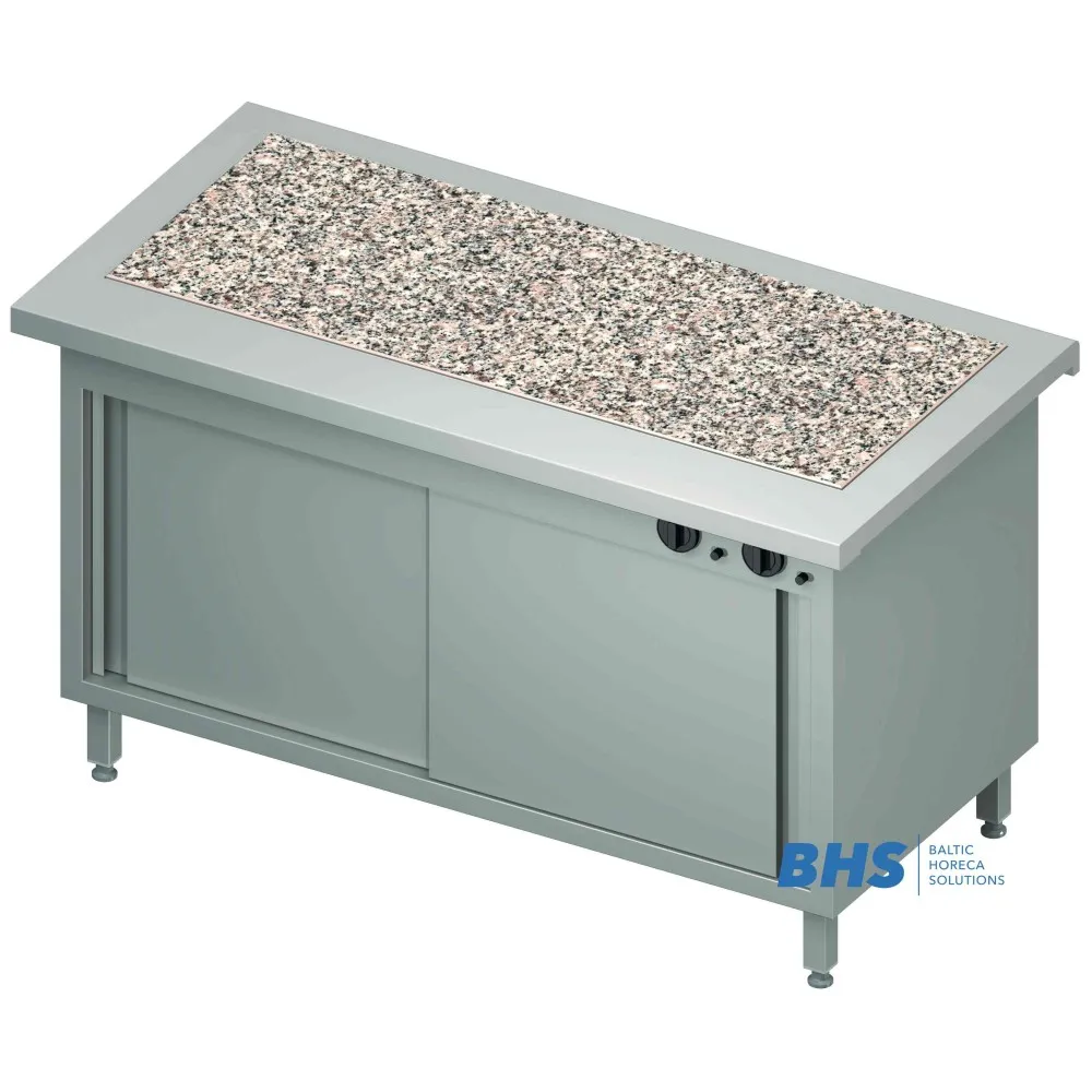 Karstā granīta virsma 4 GN1/1 ar silto skapi