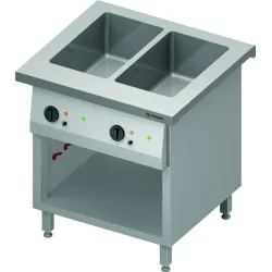 Cold chafing dish 2 GN1/1 with separator and a shelf