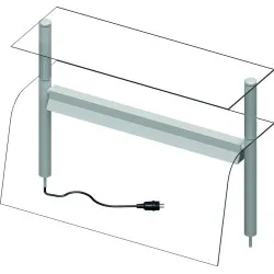 Verre de protection double, neutre  LED 790 mm