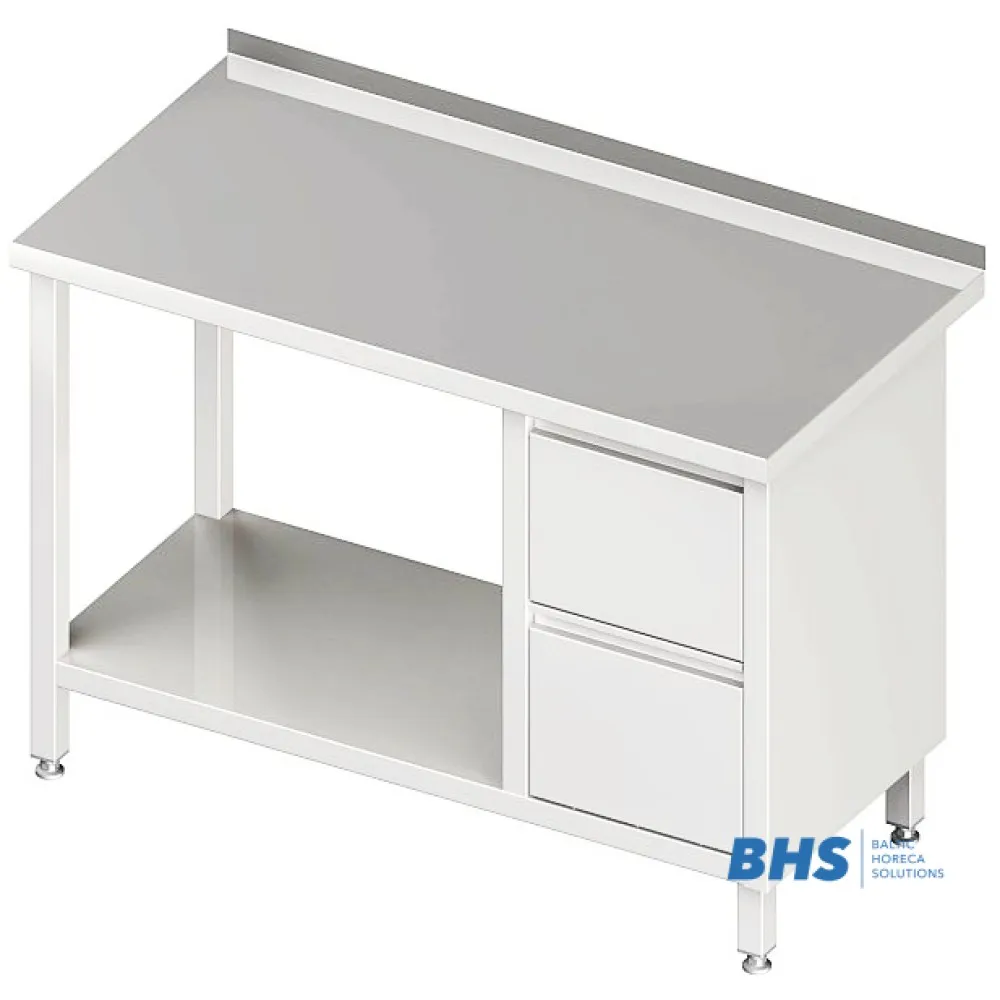 Table avec tiroirs et étagère 1700