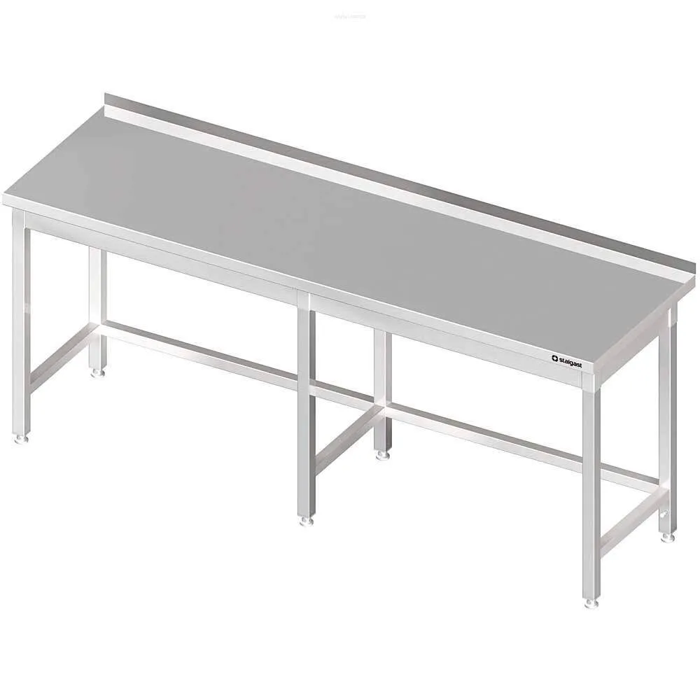 Table en acier inoxydable avec cadre et côté 2400