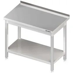 Stainless steel table with shelf with border 400-1900 mm
