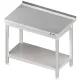 Stainless steel table with shelf with border 400-1900 mm