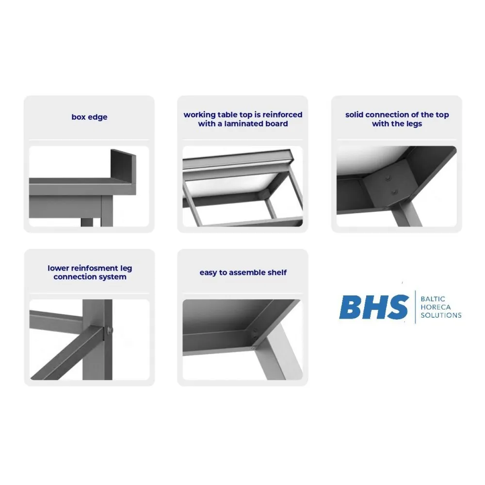 Metal table without shelf 800