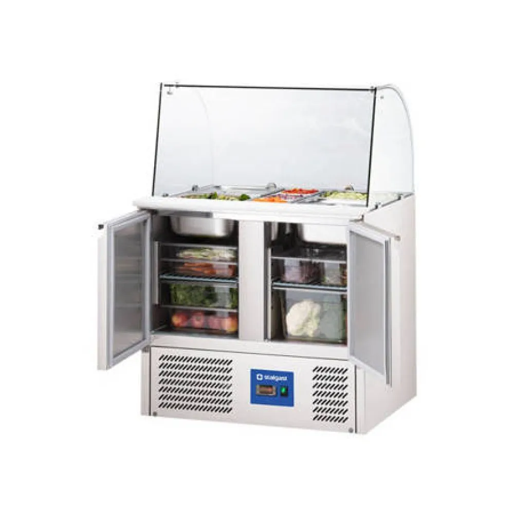 Cooling counter with showcase 10 x GN1/4