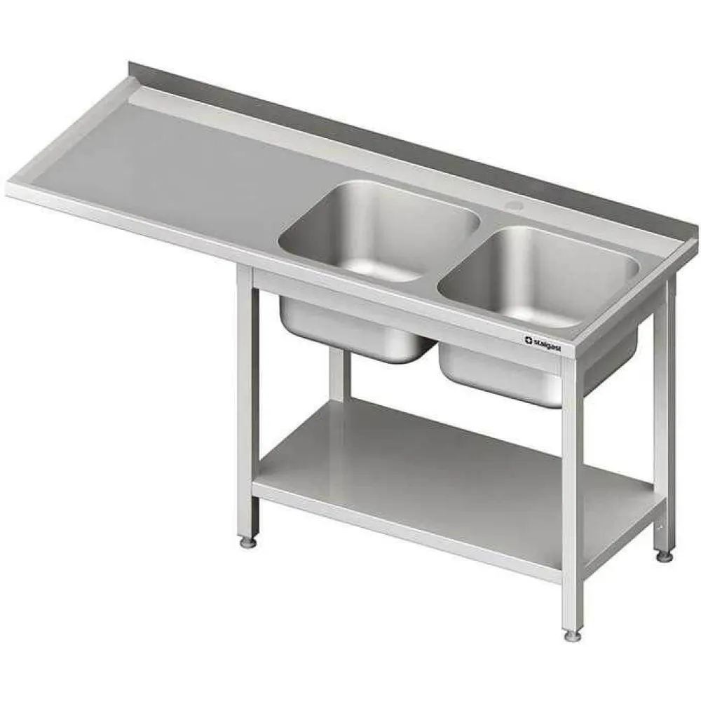 Table avec évier, self et emplacement pour frigo ou lave-vaisselle