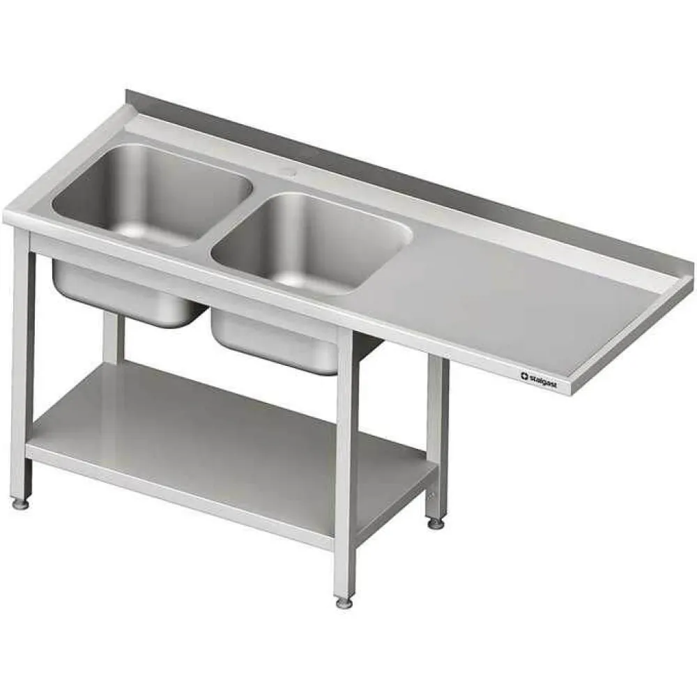 Table avec évier, self et emplacement pour frigo ou lave-vaisselle