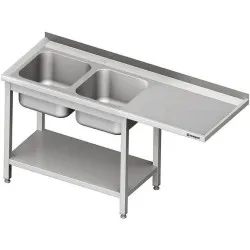 Table avec évier, self et emplacement pour frigo ou lave-vaisselle