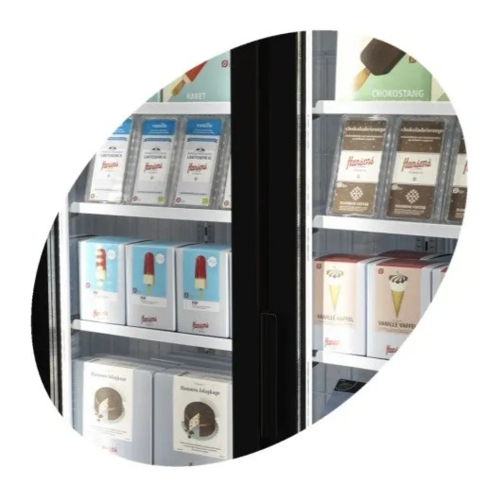 Congélateurs verticaux de vitrine 891 l