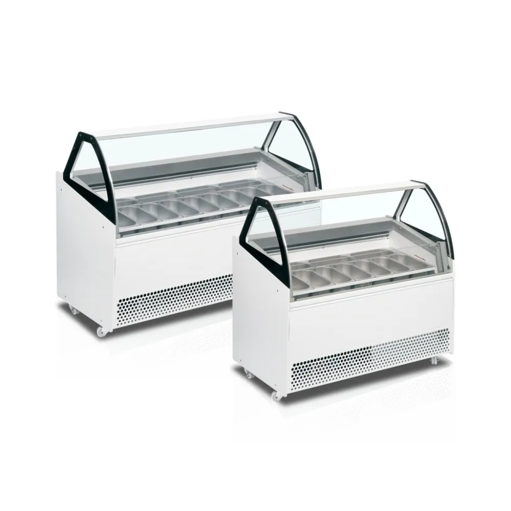 Ice cream freezer with low front glass 325l