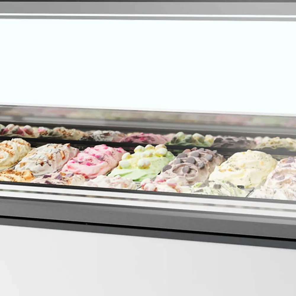 Ice cream freezer with flat glass 1.19 m²