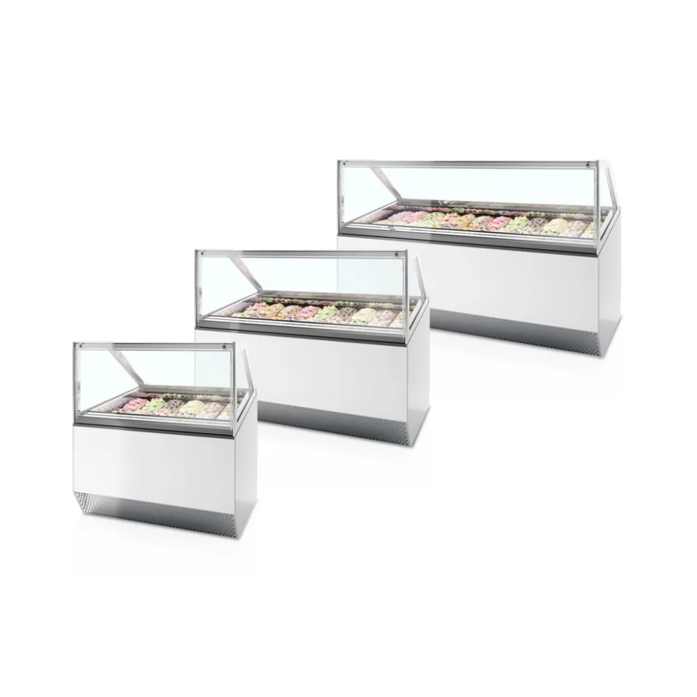 Ice cream freezer with flat glass 1.19 m²