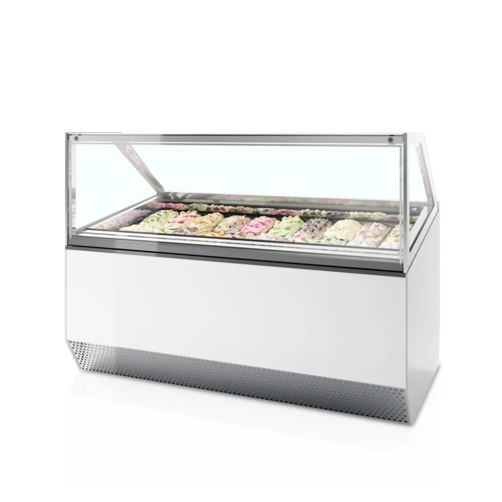 Ice cream freezer with flat glass 1.19 m²