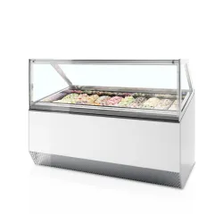 Ice cream freezer with flat glass 1.19 m²
