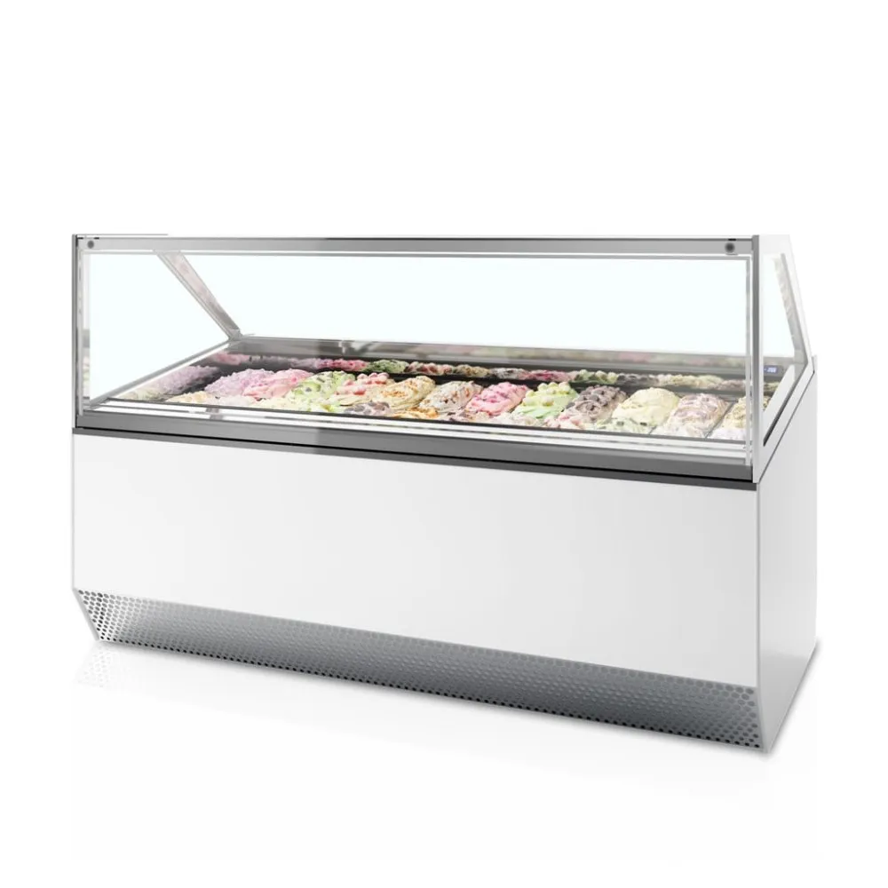 Ice cream freezer with flat glass 1.43 m²