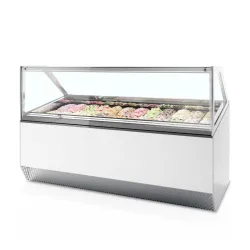 Ice cream freezer with flat glass 1.43 m²