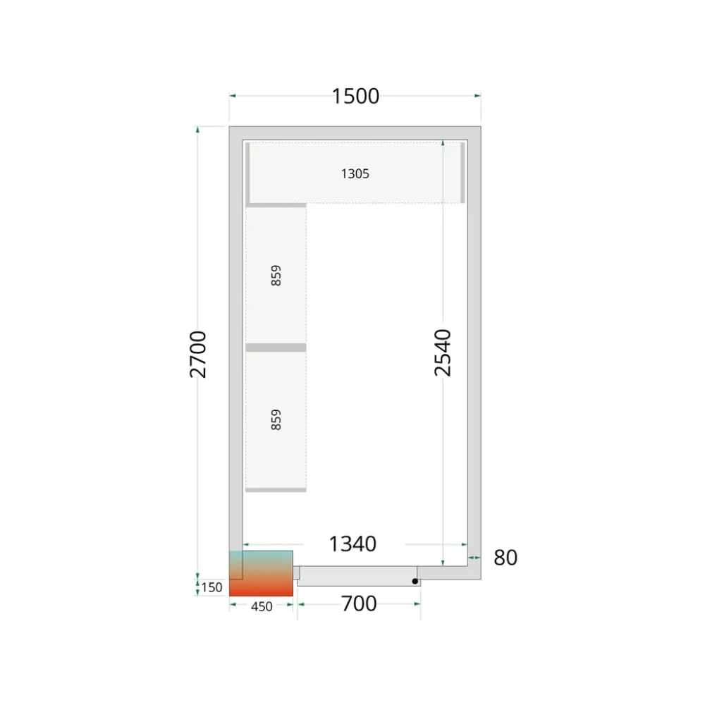 Kit de système de support d'étagères CRPF1527