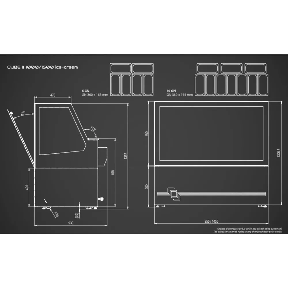 Vitrine à glaces CUBE II 1500 ICE-CREAM