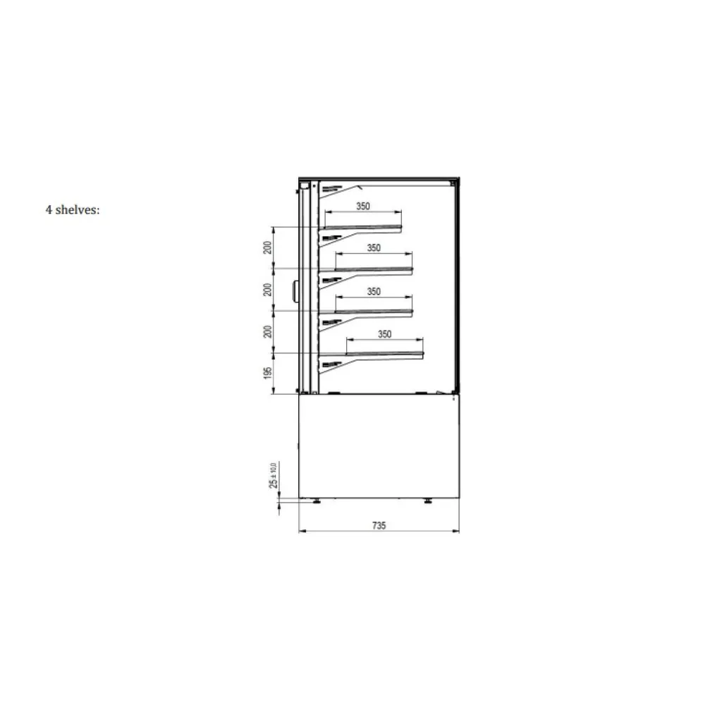 Vitrine pâtisserie PANORAMA HIGH 1500 HEOSONE SELF SERVICE