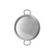 Polished steel paella pan for induction 36cm