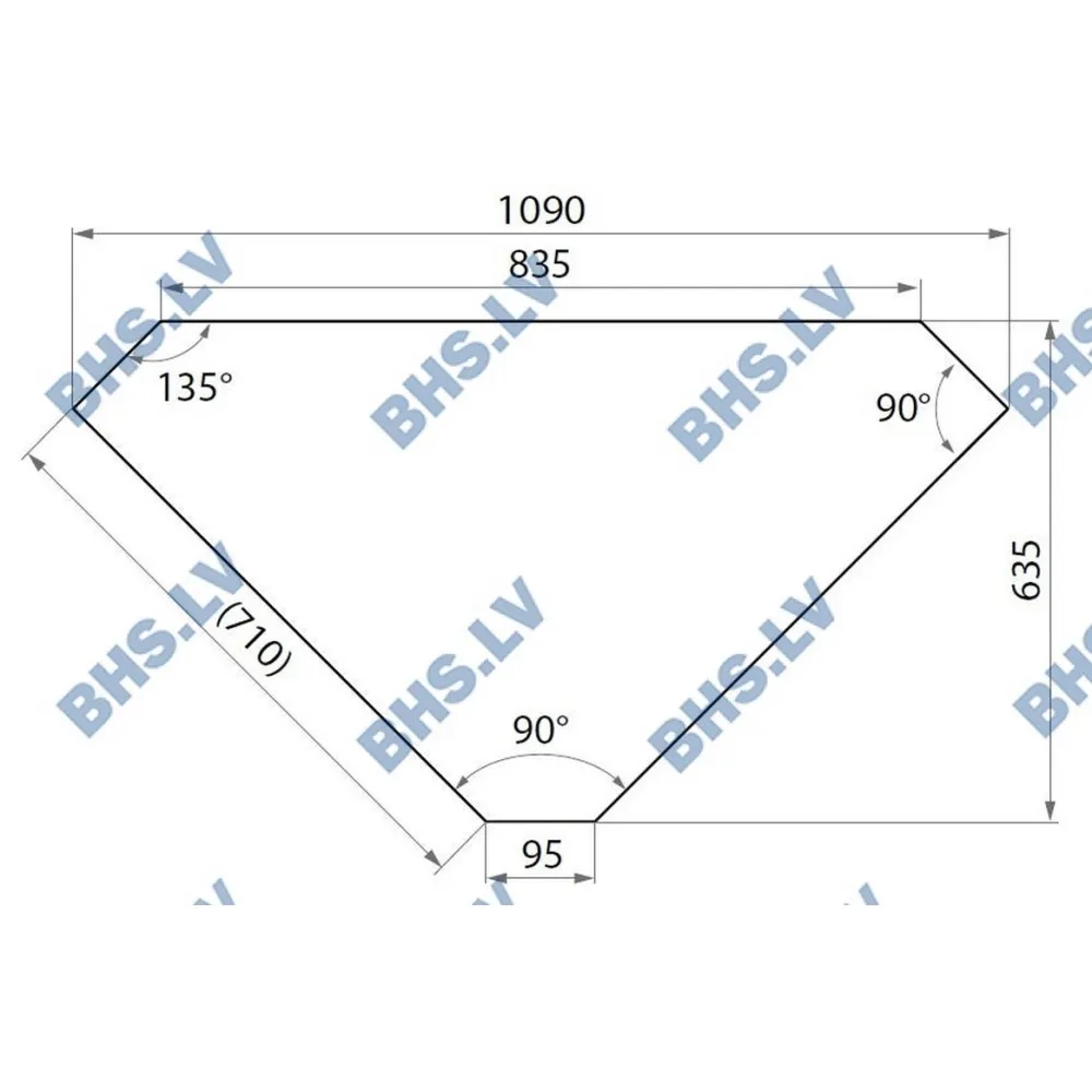 Table d'angle interne 90