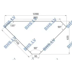 Table d'angle interne 90