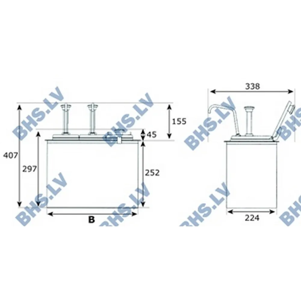 Distributeur avec 3 distributeurs