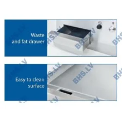 La surface du gril à gaz est lisse PSR400G