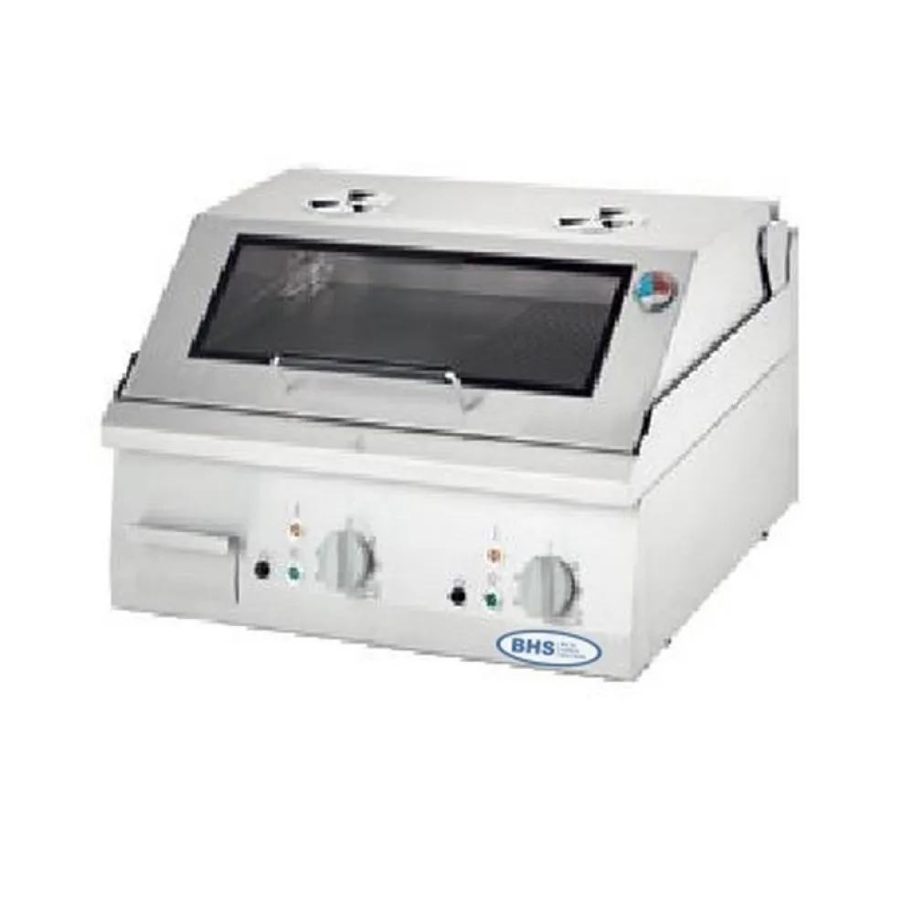 Grill électrique lisse avec couvercle 8,1 kW