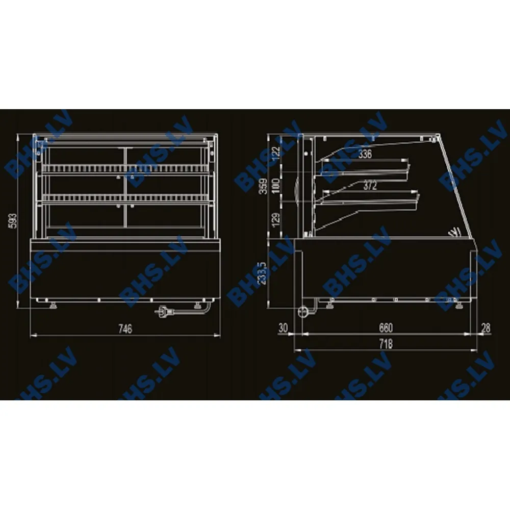Vitrine chauffante ADDA HOT 2 GN Small (servir)