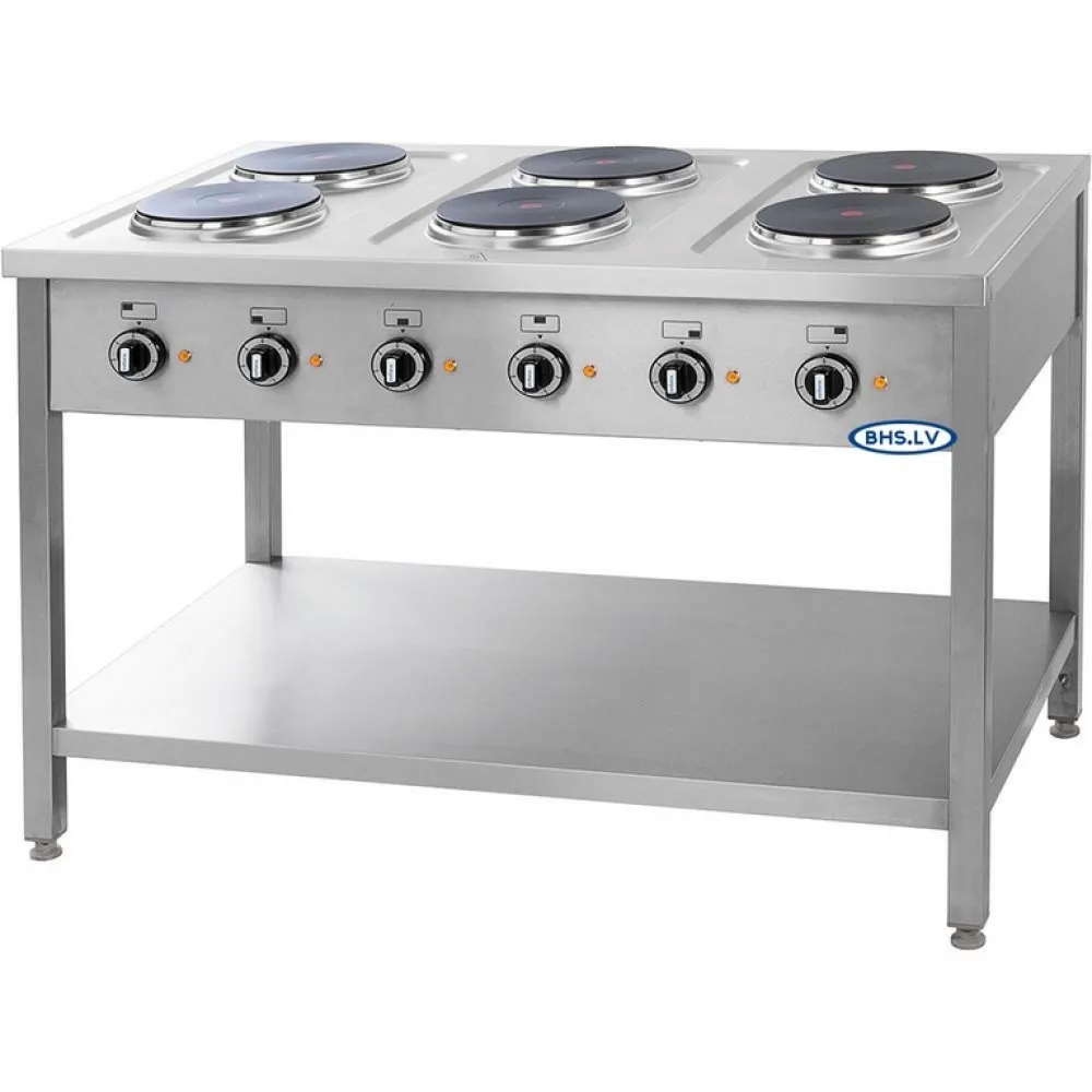 Cuisinière électrique, 6 zones de chauffage 6x2,6 kW