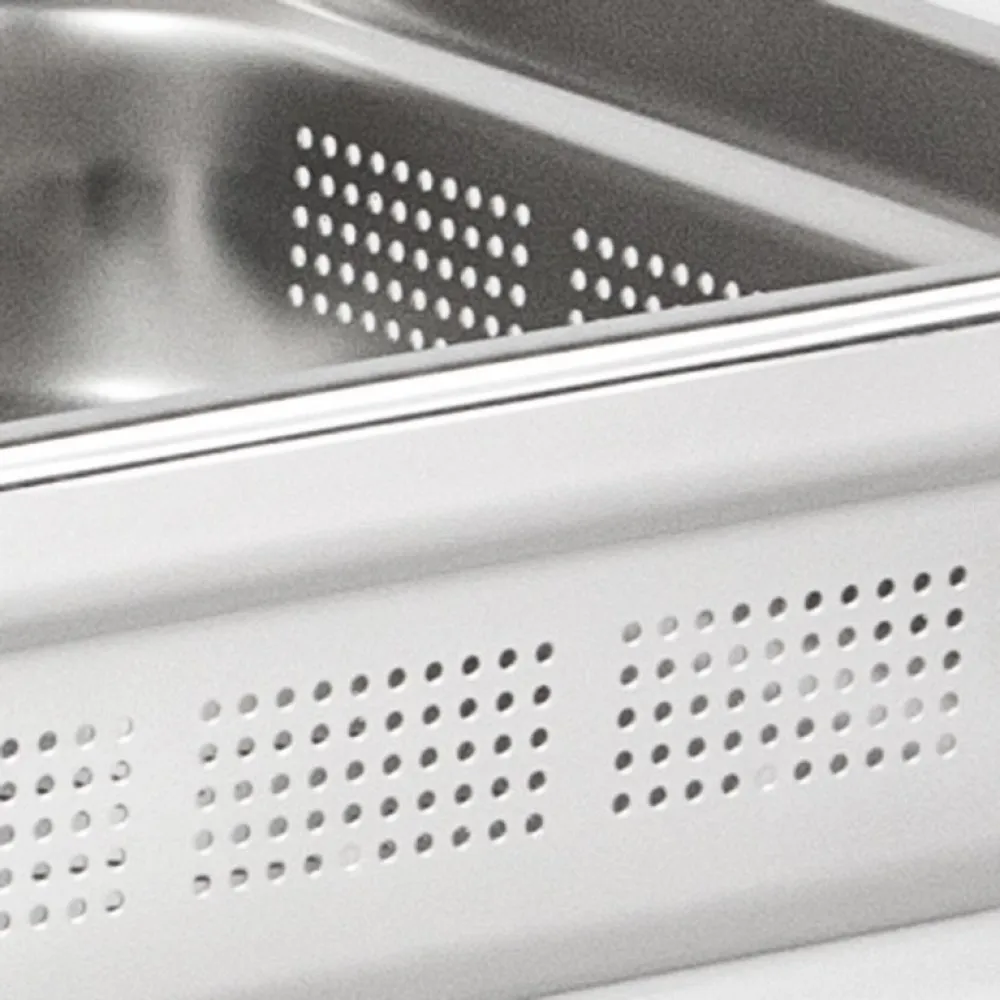 Bac perforé GN1/1 , h-100,  s/steel , STANDART