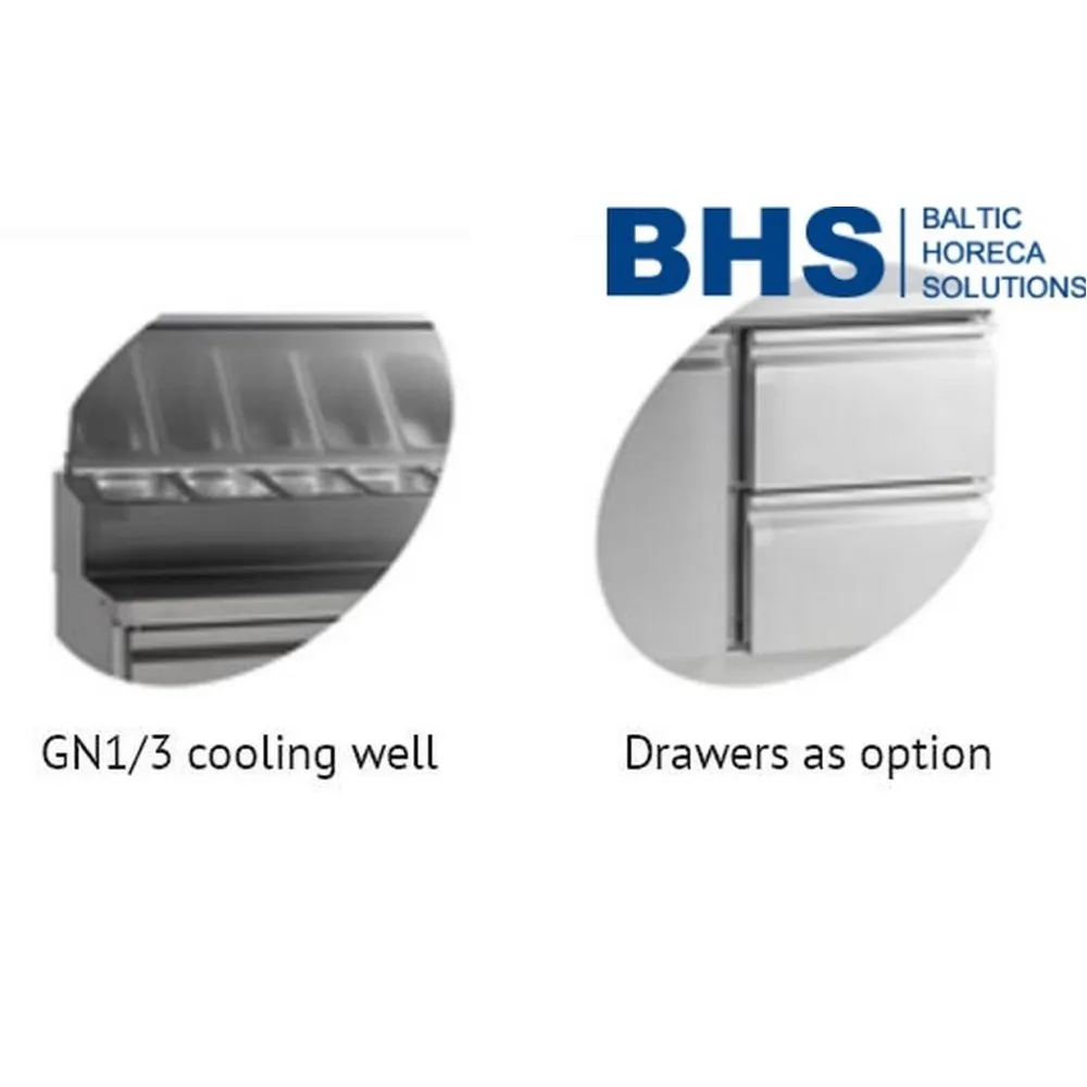 Comptoir de préparation de sandwich GN1/1 1510 mm