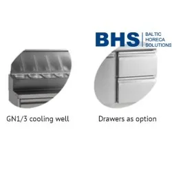 Comptoir de préparation de sandwich GN1/1 1510 mm